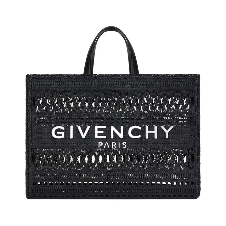Czarna włoska torebka z eleganckim haftem Givenchy