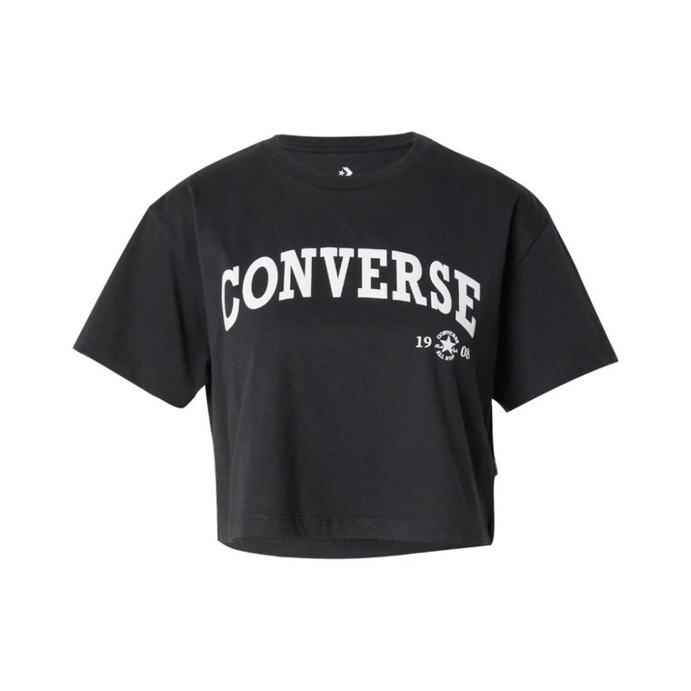 Logo Print Crop T-shirt Converse