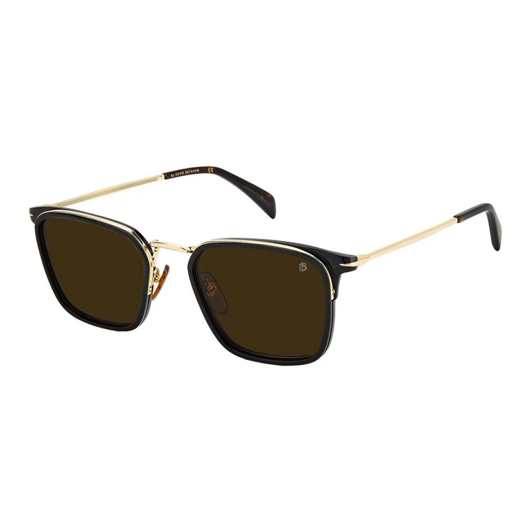 Gold Black/Dark Brown Sunglasses Eyewear by David Beckham