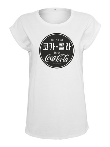 Merchcode Koszulka 'Coca Cola'  czarny / biały