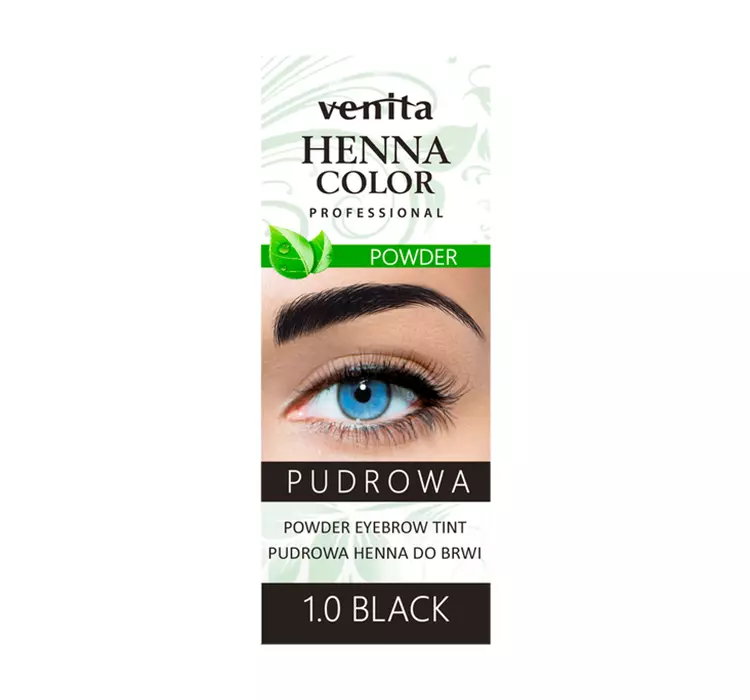 VENITA HENNA COLOR HENNA PUDROWA DO BRWI 1.0 BLACK 4G