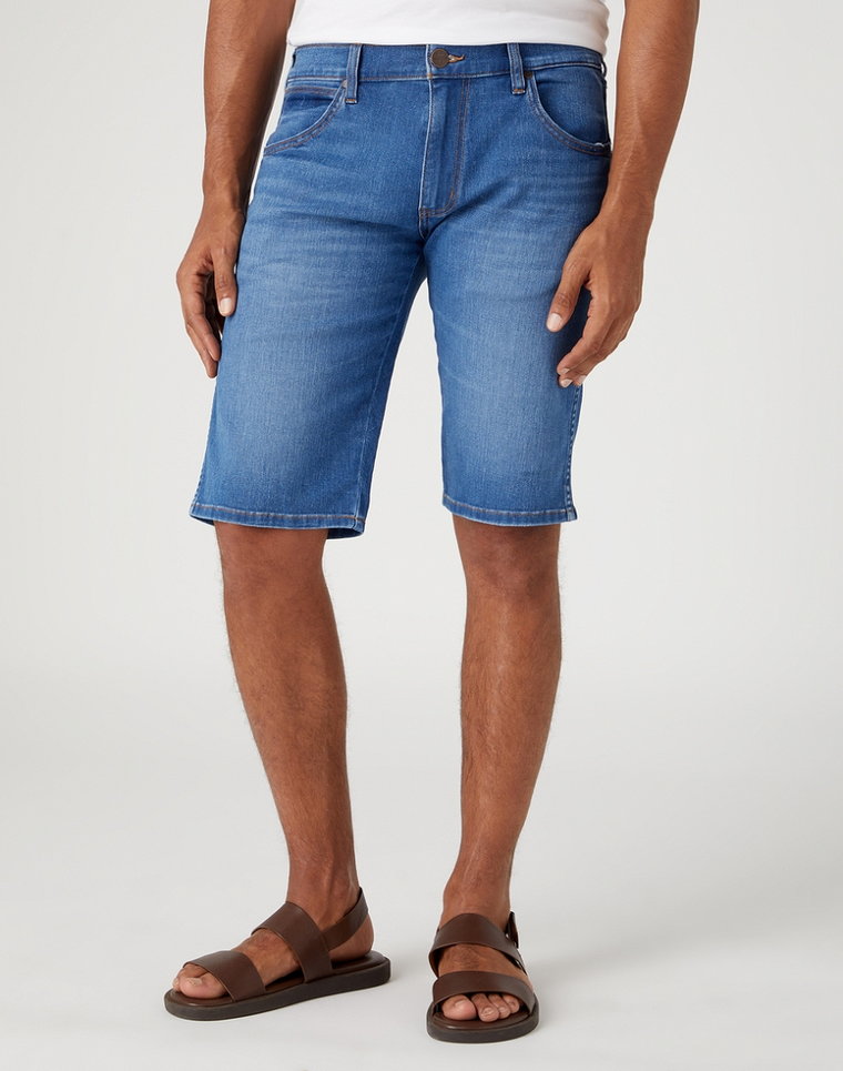 WRANGLER COLTON SHORTS MĘSKIE SZORTY SPODENKI BLUE VORTEX W16CXPZ35