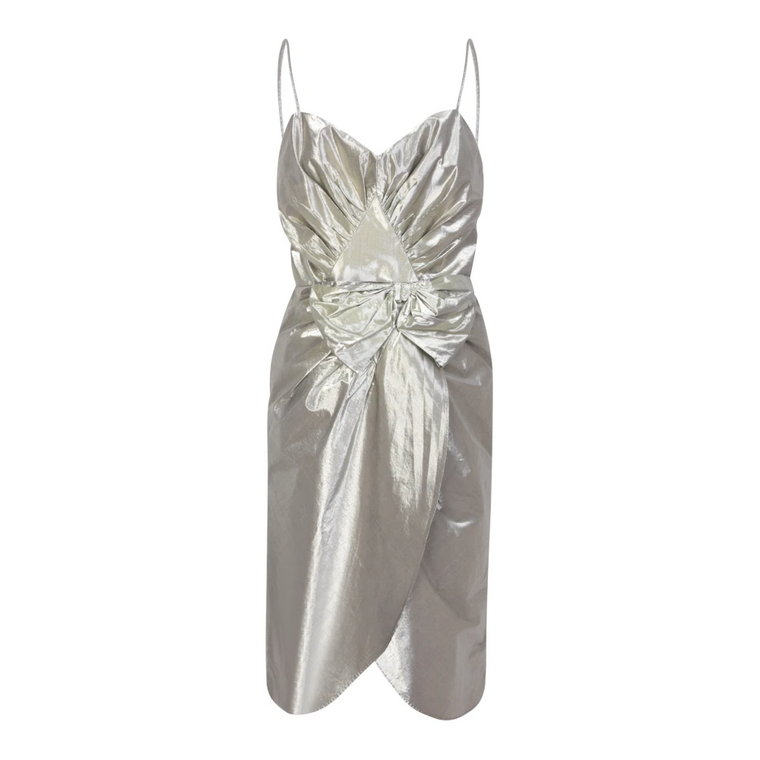 Metaliczna Sukienka z Designem Oplatającym Maison Margiela