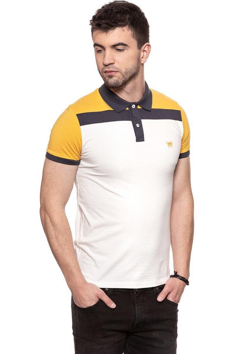 Wrangler, T-shirt polo męski, Funky Polo Amber Yellow W7B50G3Uy, rozmiar S