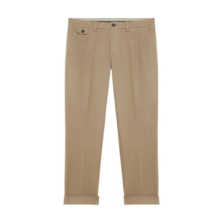 Khaki Spodnie Chinos z elastycznym materiałem bawełnianym Brooks Brothers