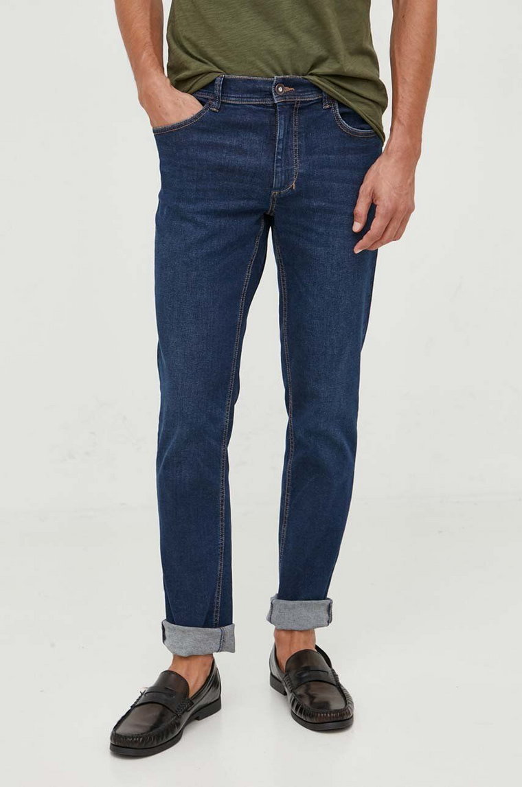 Sisley jeansy Stockholm męskie kolor granatowy