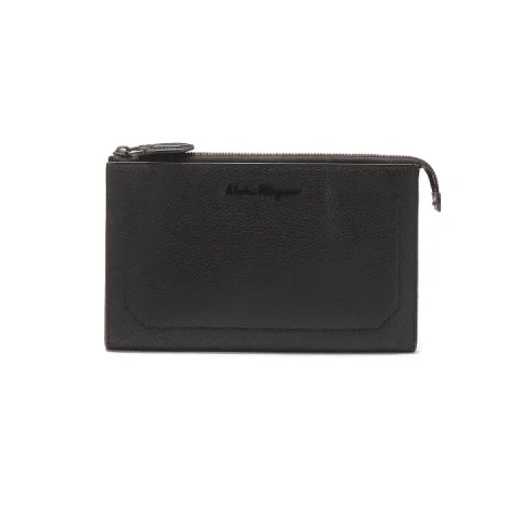 Pre-owned Leather clutches Salvatore Ferragamo Pre-owned