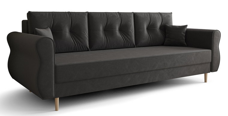 Ciemnoszara sofa rozkładana - Eden