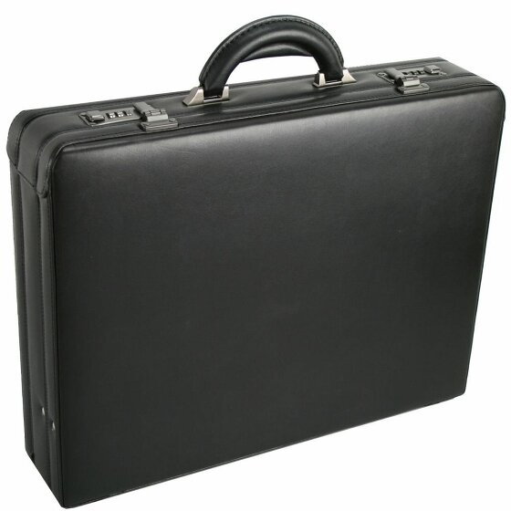 d&n Tradition Briefcase Leather 46 cm schwarz