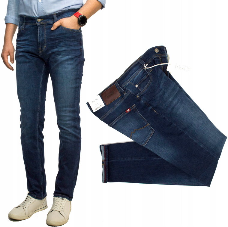 Mustang Vegas Blue 883 spodnie jeans Slim W33 L32