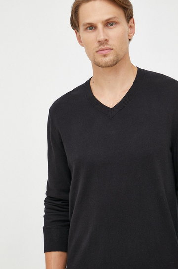 GAP sweter bawełniany męski kolor czarny lekki