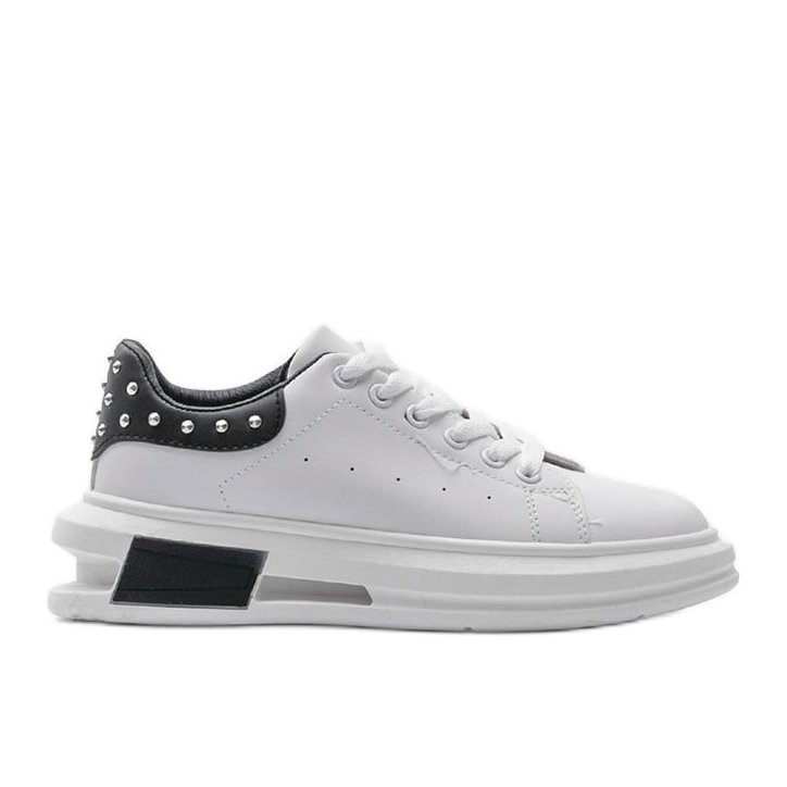 Biało czarne sneakersy damskie Taranto białe