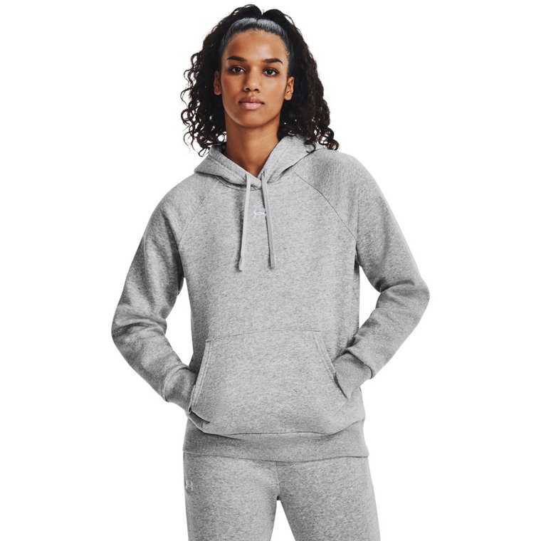 Damska bluza dresowa nierozpinana z kapturem Under Armour UA Rival Fleece Hoodie - szara