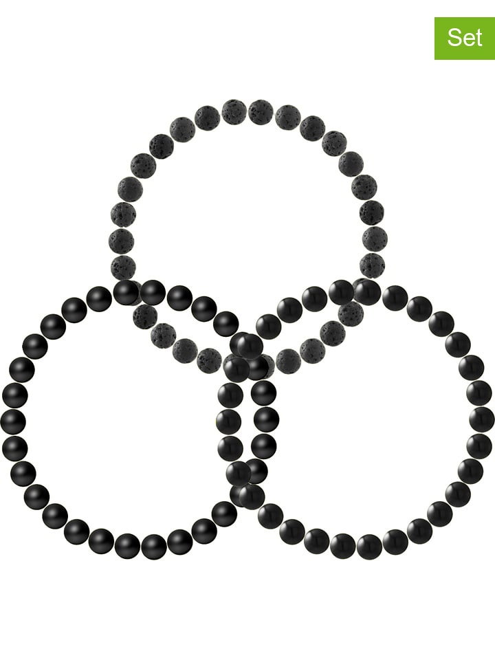 Pearline Bransoletki (3 szt.) w kolorze czarnym