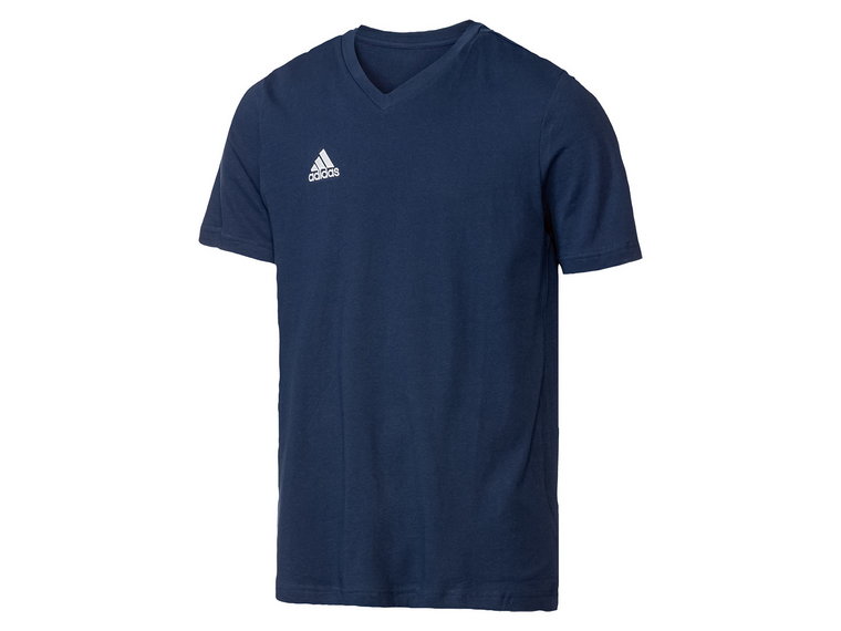 adidas T-shirt męski Entrada 22 z bawełny (Niebieski, L)