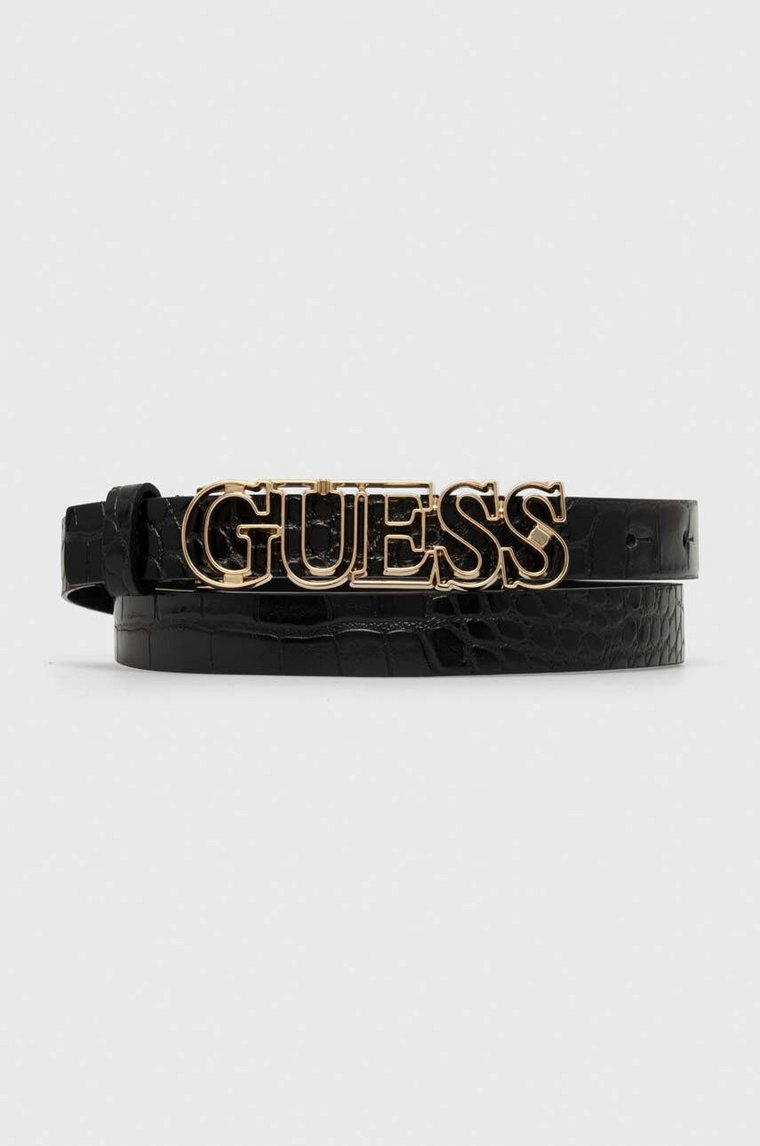 Guess pasek SESTRI damski kolor czarny BW9092 P4220