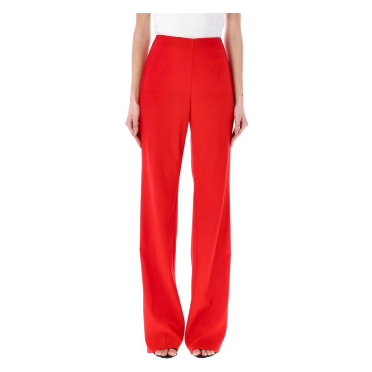 Czerwone Spodnie Ss23 z Plisami Salvatore Ferragamo