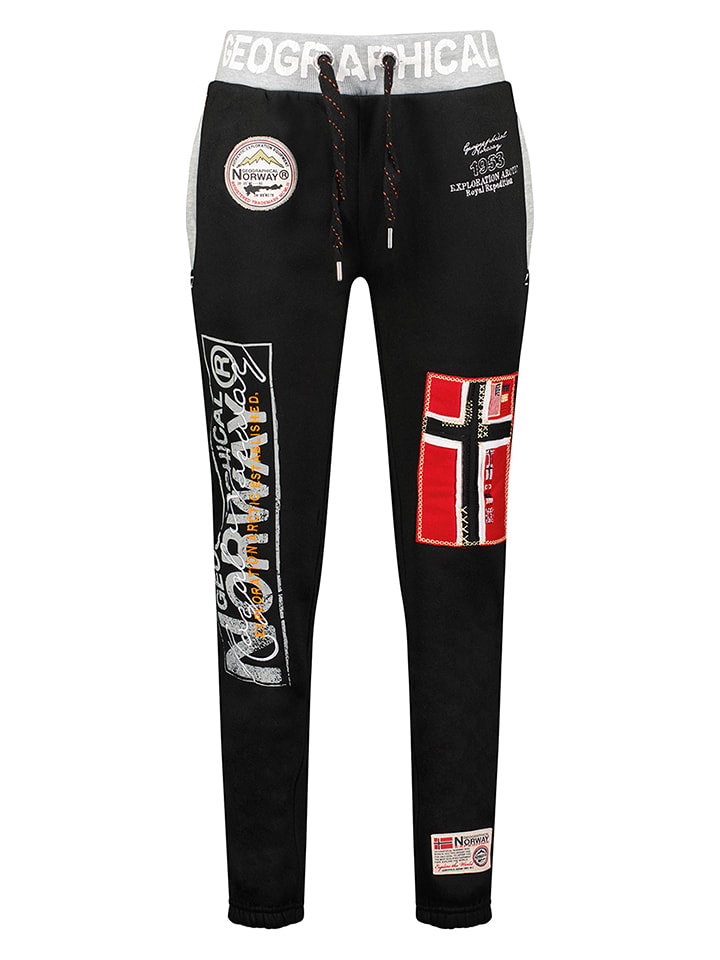 Geographical Norway Spodnie dresowe "Myer" w kolorze czarnym