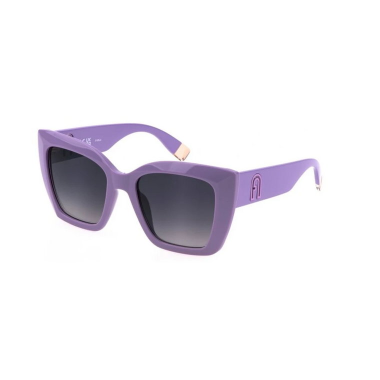 Fioletowe Okulary Przeciwsłoneczne z Gradientowymi Szkłami Furla