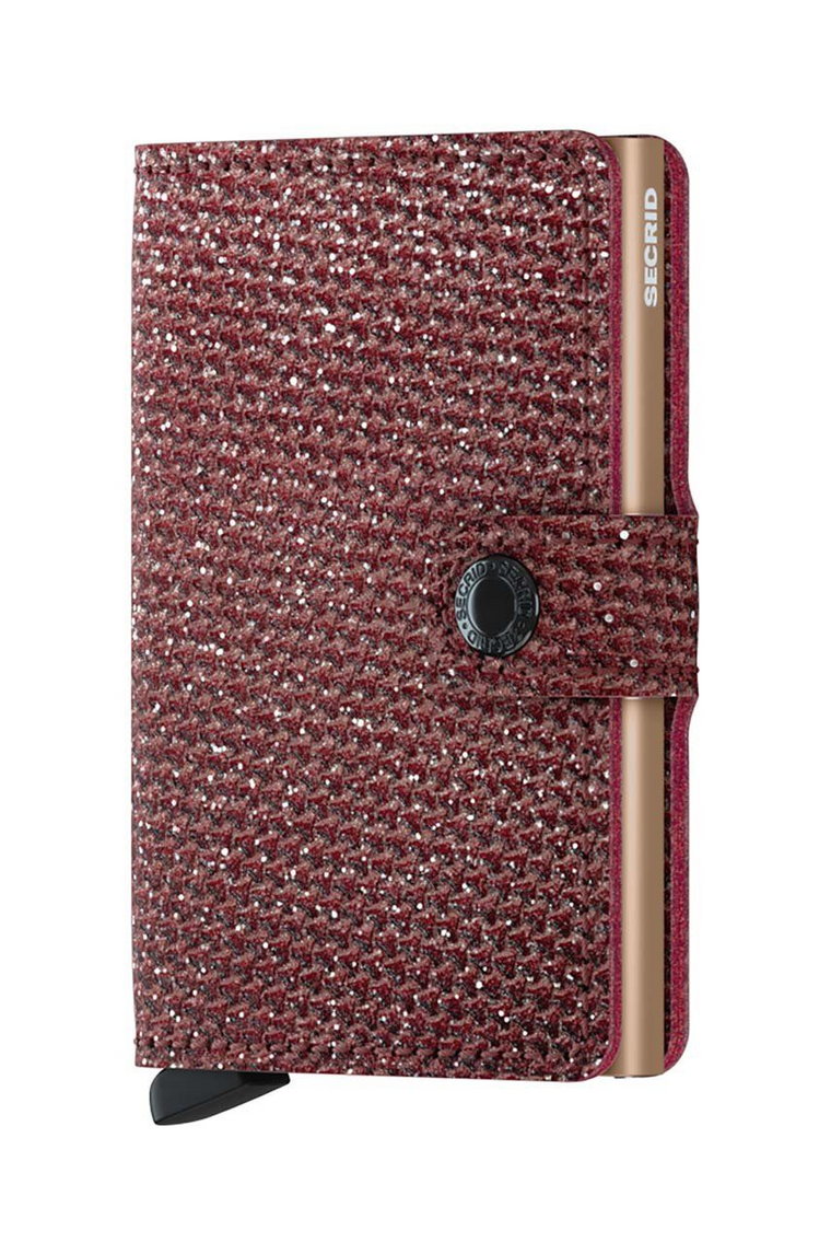 Secrid portfel skórzany Miniwallet Sparkle Red kolor czerwony