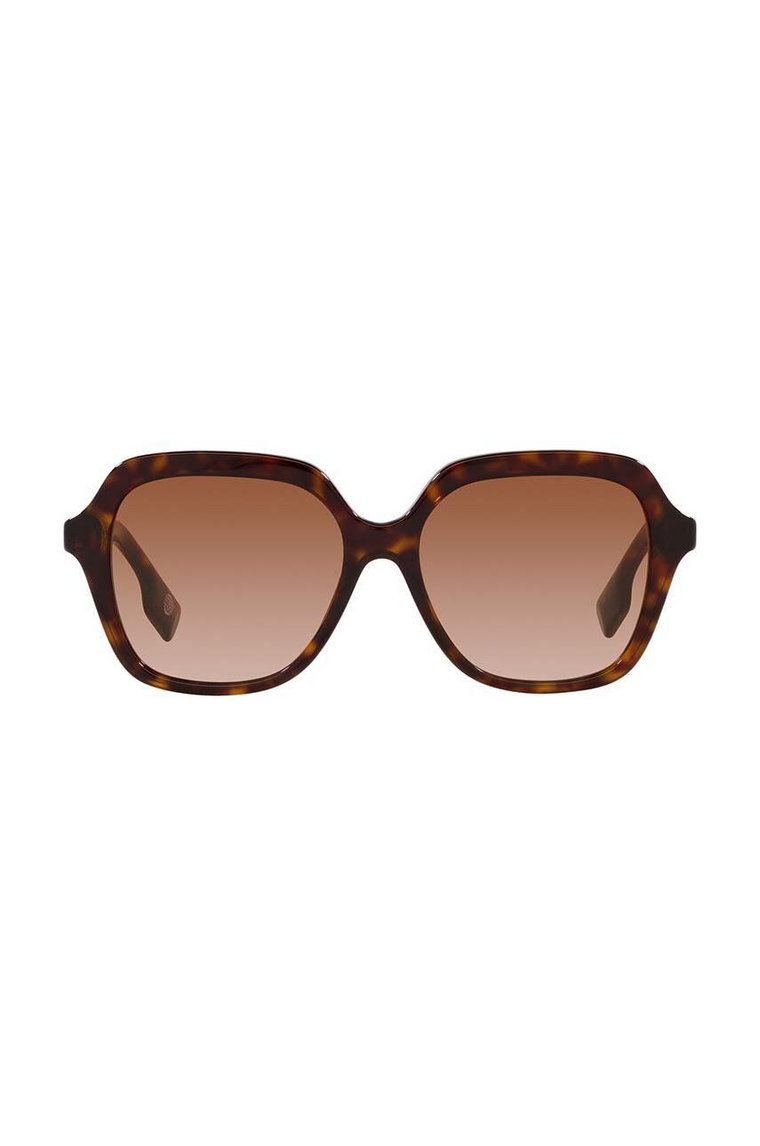 Burberry okulary przeciwsłoneczne JONI damskie kolor brązowy 0BE4389