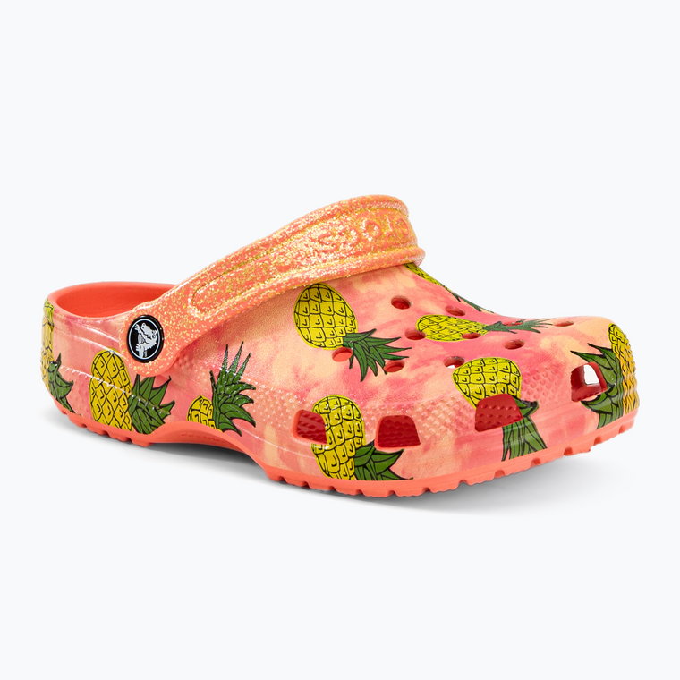 Klapki dziecięce Crocs Classic Pool Party Clog K papaya