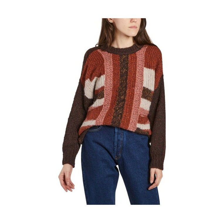 Kolorowy sweter z wełny Sessun