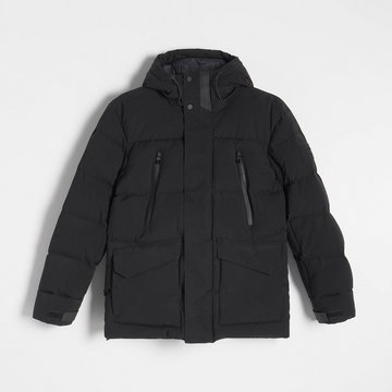 Reserved - Pikowana kurtka z kieszeniami cargo - Czarny
