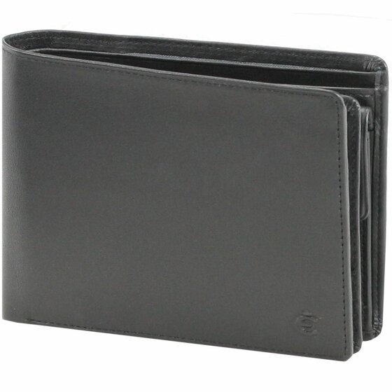 Esquire Logo Wallet I Leather 12,5 cm schwarz