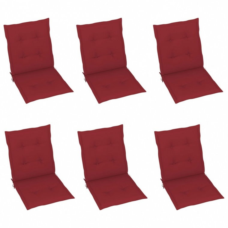 Poduszki na krzesła ogrodowe, 6 szt., kolor wina, 100x50x4 cm kod: V-314142