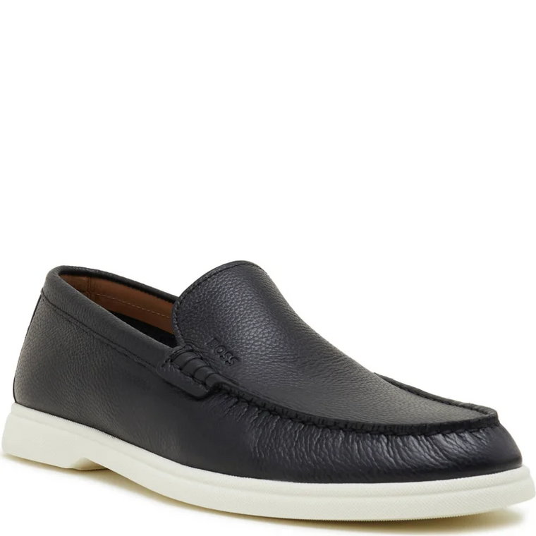 BOSS BLACK Skórzane loafersy Sienne