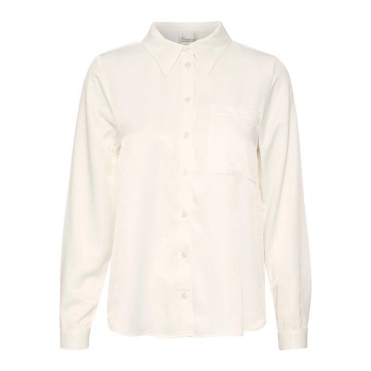Klasyczna Estellemw Koszula Bluser 10704388 - Śnieżnobiała My Essential Wardrobe