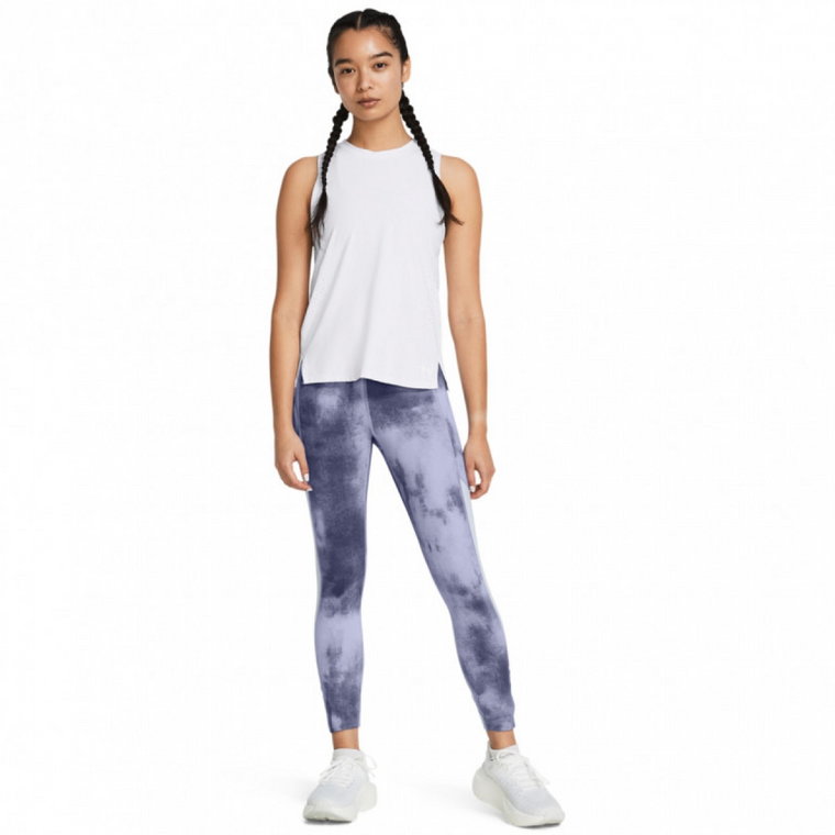 Damskie legginsy do biegania Under Armour UA Launch Ankle Print Tights - niebieskie