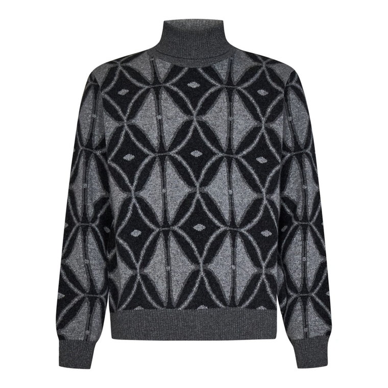 Szara Sweter w Geometrię Etro