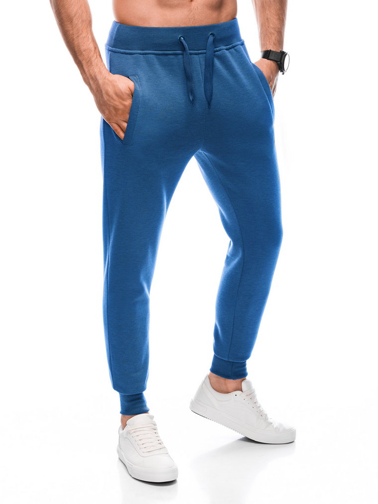 Spodnie męskie dresowe P928 - niebieskie