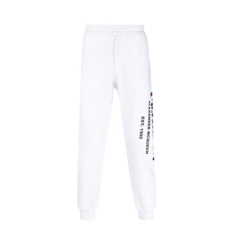 Wielokolorowe Spodnie do Joggingu z Nadrukiem Logo Alexander McQueen