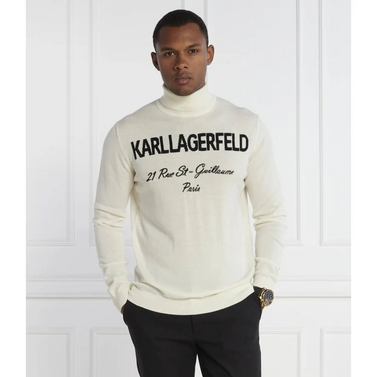 Karl Lagerfeld Wełniany golf knit | Regular Fit