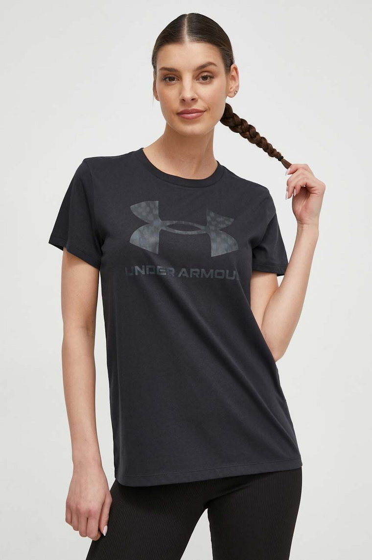 Under Armour t-shirt damski kolor czarny 1356305