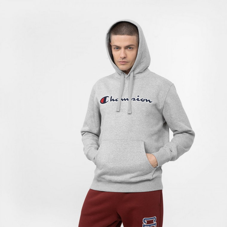 Męska bluza dresowa nierozpinana z kapturem CHAMPION ROCHESTER Hooded Sweatshirt - szara