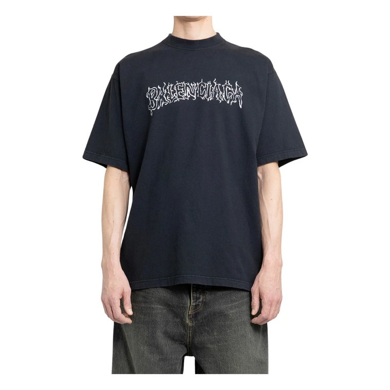 Metalowe Logo T-shirt Balenciaga