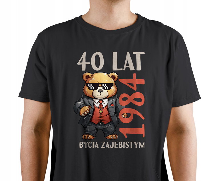 T-shirt Koszulka Męska Na 18 30 40 50 60 Urodziny Dowolny Rok