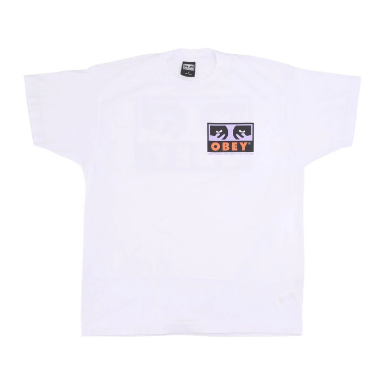 Klasyczny Box Tee Biały Streetwear Obey