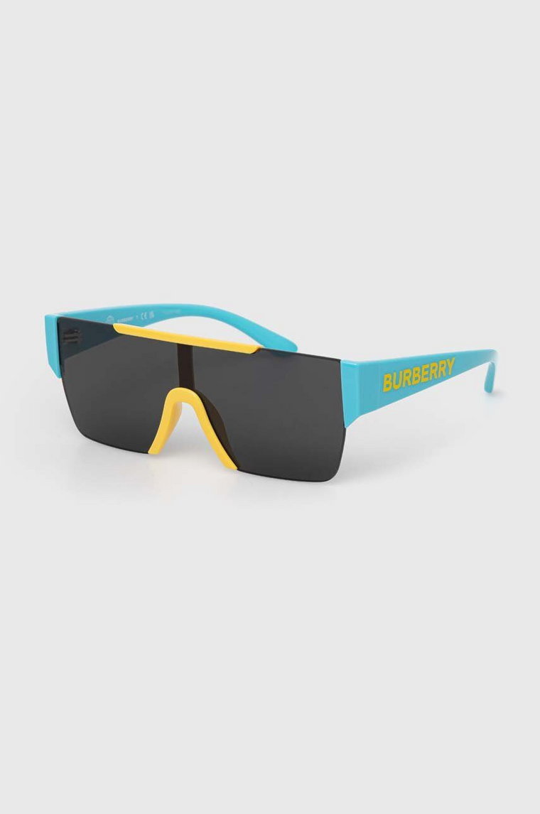 Burberry okulary przeciwsłoneczne dziecięce kolor turkusowy 0JB4387