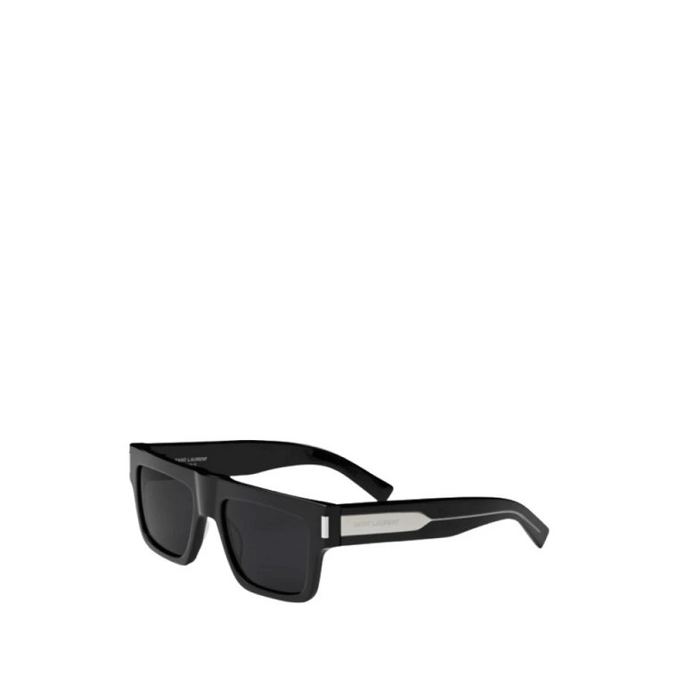 Plaskie okulary przeciwsłoneczne z grubymi kwadratowymi oprawkami Wellington Saint Laurent
