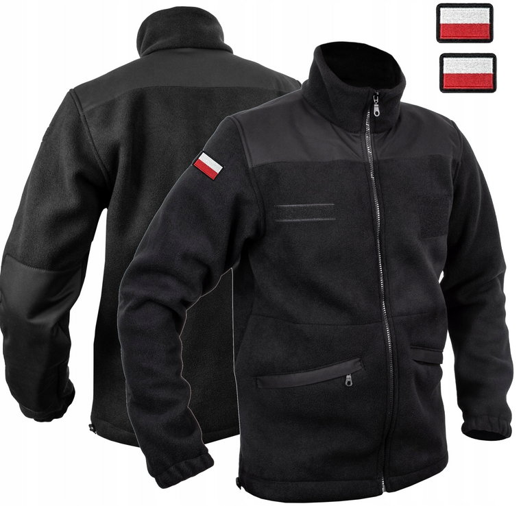 Polar Wojskowy Czarny pod Gore-tex mundurowy M