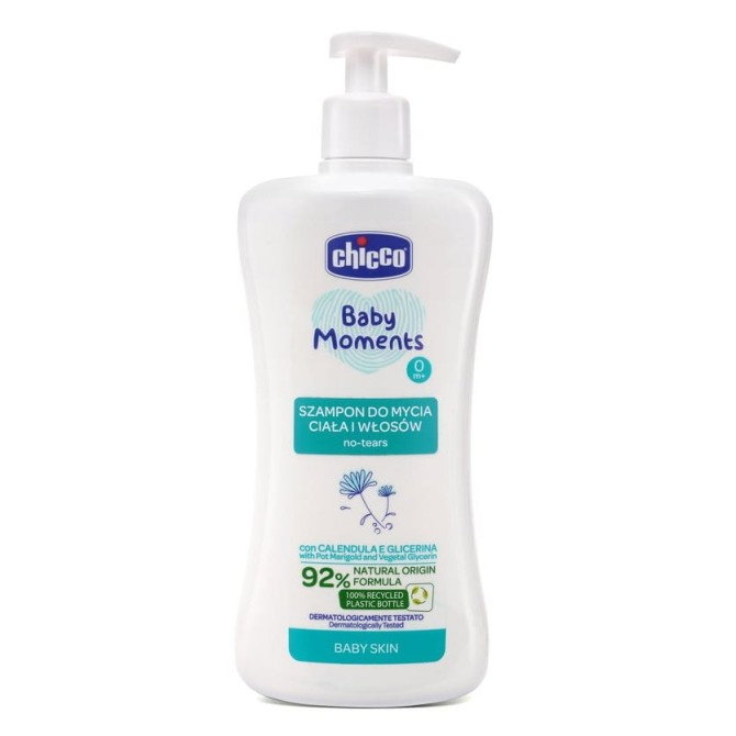 Chicco Baby Moments szampon do mycia ciała i włosów 0m+ 500ml