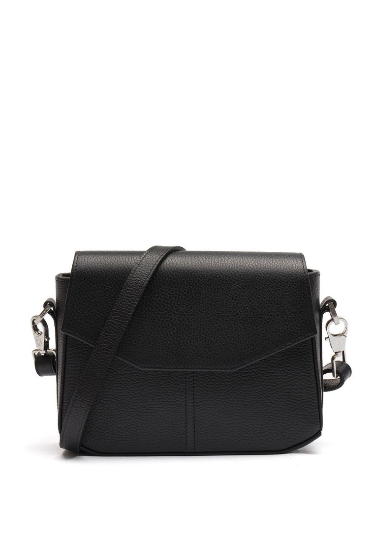 Czarna mała torebka crossbody - LUCIA