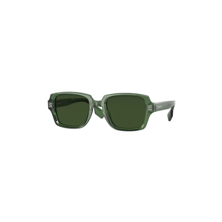 Zielone stylowe okulary męskie Burberry