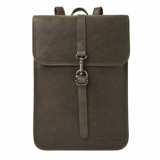 Castelijn & Beerens Skórzany plecak Carisma RFID z przegrodą na laptopa 41 cm dark military