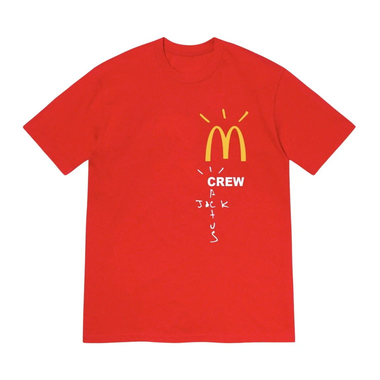 Czerwony T-shirt Crew Edycja Limitowana Travis Scott